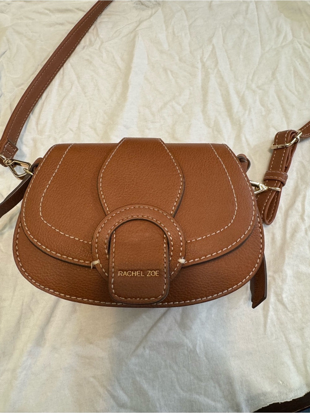 Rachel Zoe Tan Leather Pebble Crossbody Bag